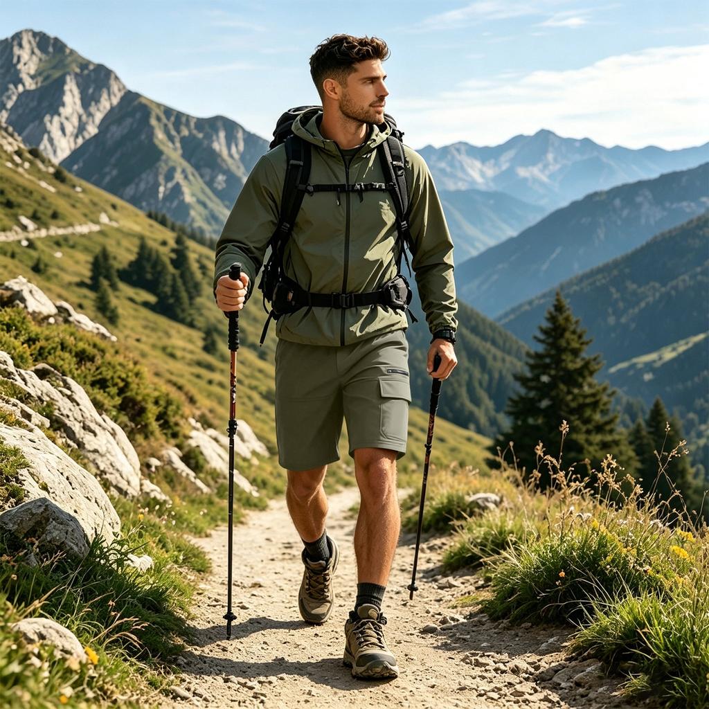 Men's Summer Multi Pocket Quick Dry Waterproof Cargo Shorts Outdoor Workwear Lightweight Durable Shorts for Hiking Camping Fishing