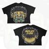 Men Women Streetwear T Shirt Hip Hop Fun Cartoon Graphic Printed Oversized T Shirt Harajuku Gothic Cotton Short Sleeved Clothing