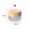 Pot en Verre Givré Vide Mini 5-50g Pot Pot Cosmétique Maquillage Couvercle Intérieur Crème Visage Baume à Lèvres Contenant de Stockage Scellé Bouteilles Rechargeables