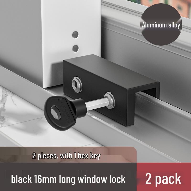 Child Safety Lock for Sliding Windows and Doors - Fixed Limit Locator and Latch