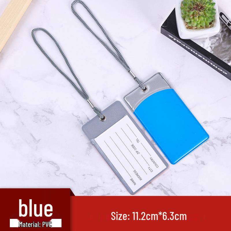 Etiqueta de Bagagem PVC Multicor Personalizável com Corda e Cartão de Informações