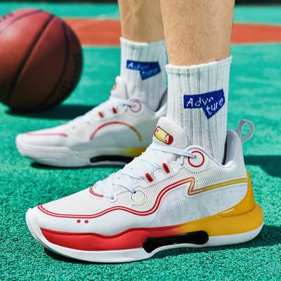 Actual Combat Basketball Shoes Male Wear-resistant Shock Absorption Low Help Students Rebound Professional Sports Shoes