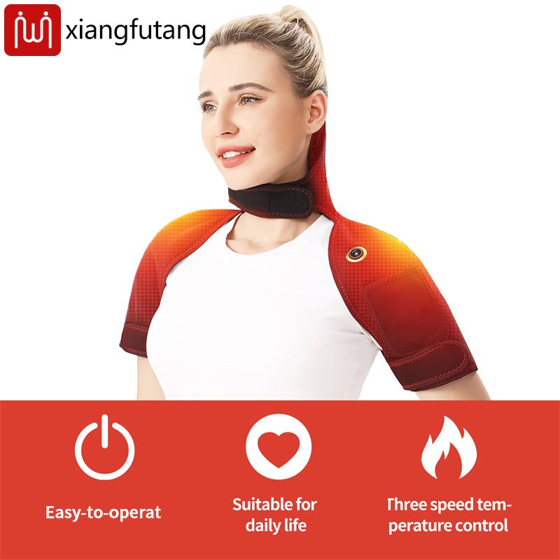 Heating Electric Shoulder Neck Pad Massager Multi Function Key Adjustment Heated Shawl Muscle Relaxation Cervical Massager