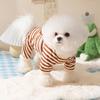 Keep Warm Winter Puppy Clothes Striped Pajamas Dog Jumpsuits Kawaii Pet Clothes  Corgi