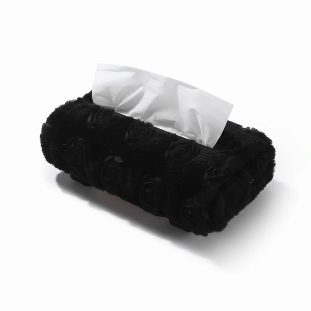 Pink Black Napkin Box Leather Sunvisor Tissue Case Car Accessories Rose Tissue Box  Car Sun Visor чёрный