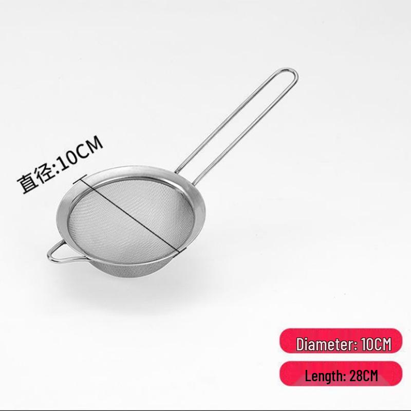 Wide-Edge 201 Stainless Steel Twill Oil-Pattern Kitchen Oil Skimmer & Filter Mesh Strainer for Soy Milk and Flour