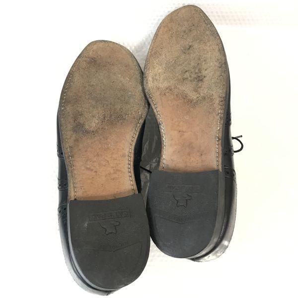 USED/80s-90s Vintage Dexter Goodyear Full Brogue Wingtip Shoes 9M 26.5-27cm Black