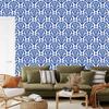 Blue and Azure Damask Wallpaper for Living Room and Bedroom 50x1000