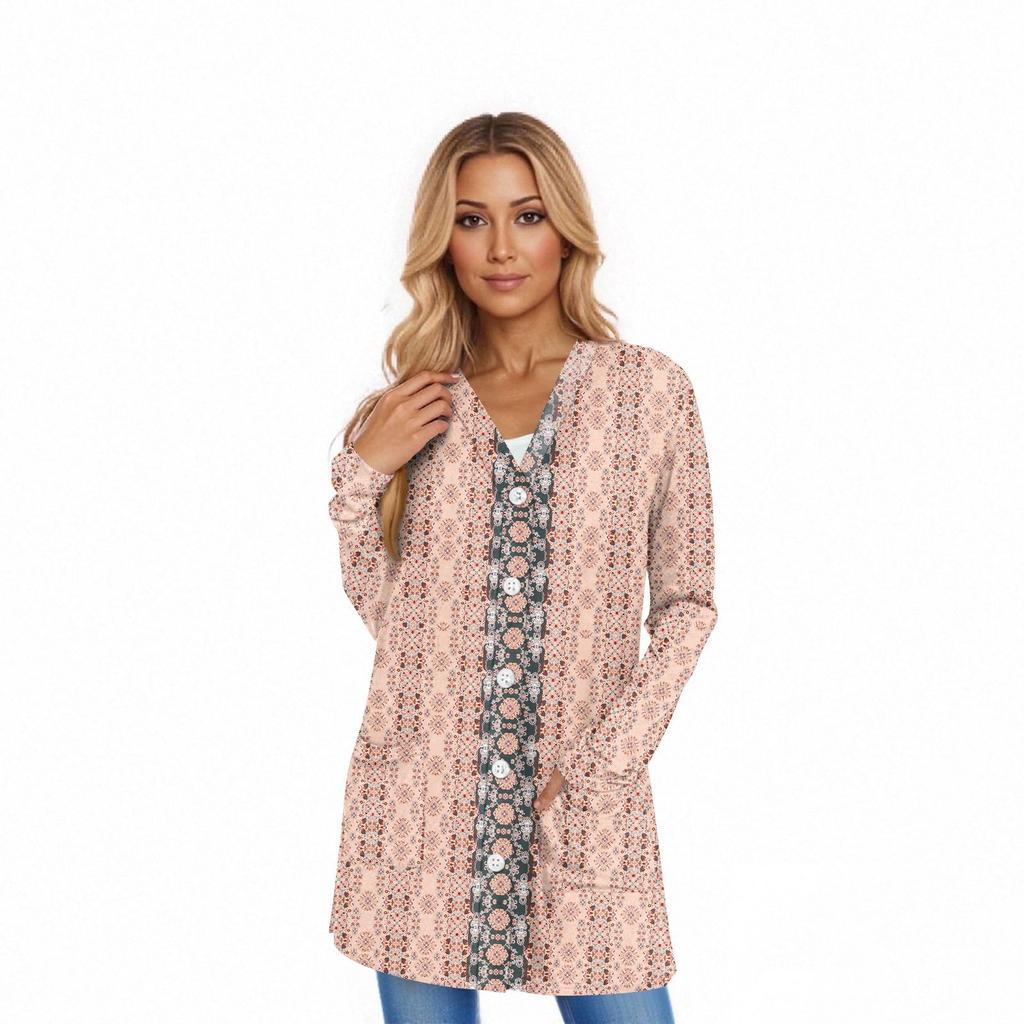 Women's Long Sleeve Cardigan Casual Jacket With Pockets Top