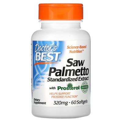 Saw Palmetto, estratto standardizzato, 320 mg, 60 capsule molli