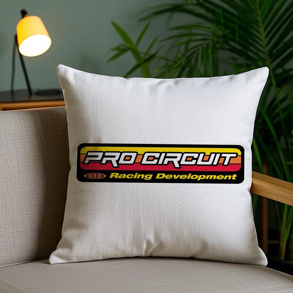 Pro-Circuits Logo Cushion Cover Plush Fabric Soft Double-Sided Printed Invisible Zipper Sofa Pillow Case Home Decor