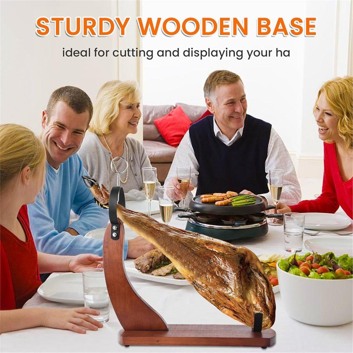 

1 Pc Ham Stand, Wooden Ham Stand, Ham Holder Stand for Carving Spanish Hams and Italian Prosciutto, Sturdy Wood Board China Mainland