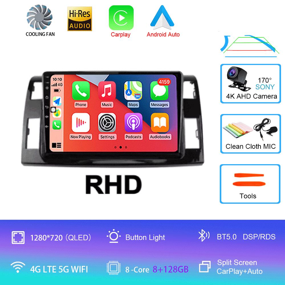 Android 14 For Toyota Previa 3 III XR50 Estima 2006 - 2019 Multimedia Blu-ray QLED Screen Navigation GPS No 2 Din Player