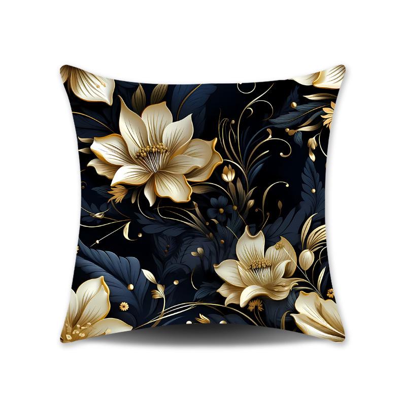 Natural Floral Print Throw Pillow Cover - Spring Design for Sofa, Bedroom, or Gift