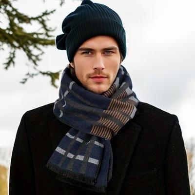 Fashion Scarves Man Autumn Winter Thick Warm Cashmere Business Long Wraps Boy Classic Shawl Free Shipping Muffler