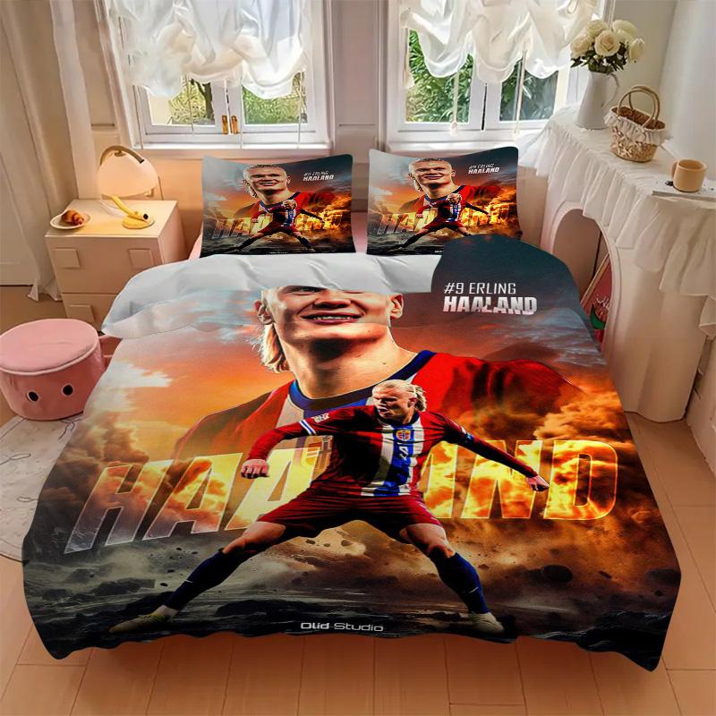 Haaland'S Firestorm Print 3Pcs Bedding Setduvet Cover With 2 Bedropillowcase Home Birthday Gift