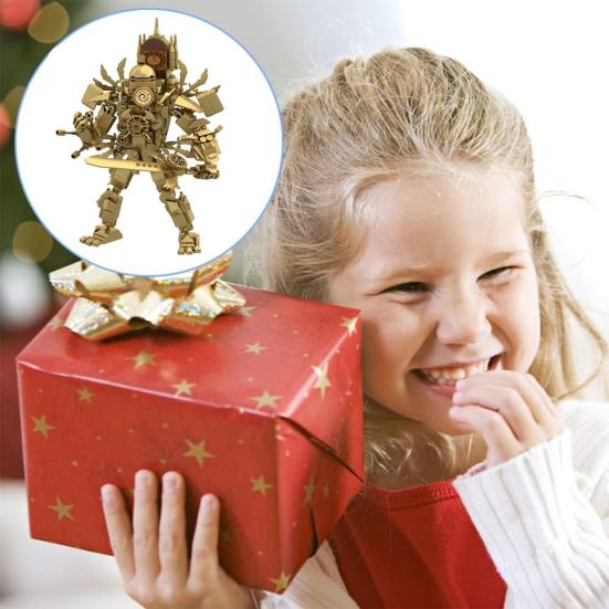 Super Clock Man Building Block Toy Model 550 Blocks Asamblare reproductibilă Clockman Block Toy Smooth Edge Kids Cado de aniversare Home Office Decoration