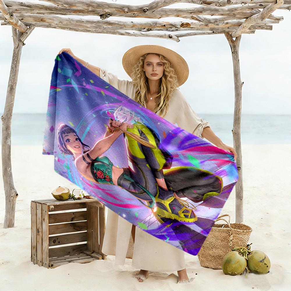 Galactic Fashion Heroes Beach Towel Soft Durable Quick-Dry Comfortable Lightweight