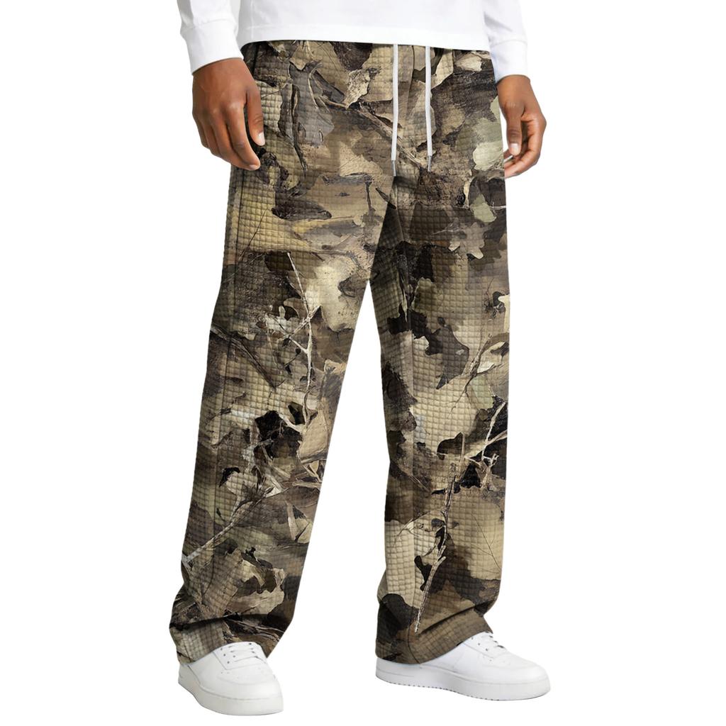 Herren Relaxed Fit Kordelzug Gerades Bein Hose