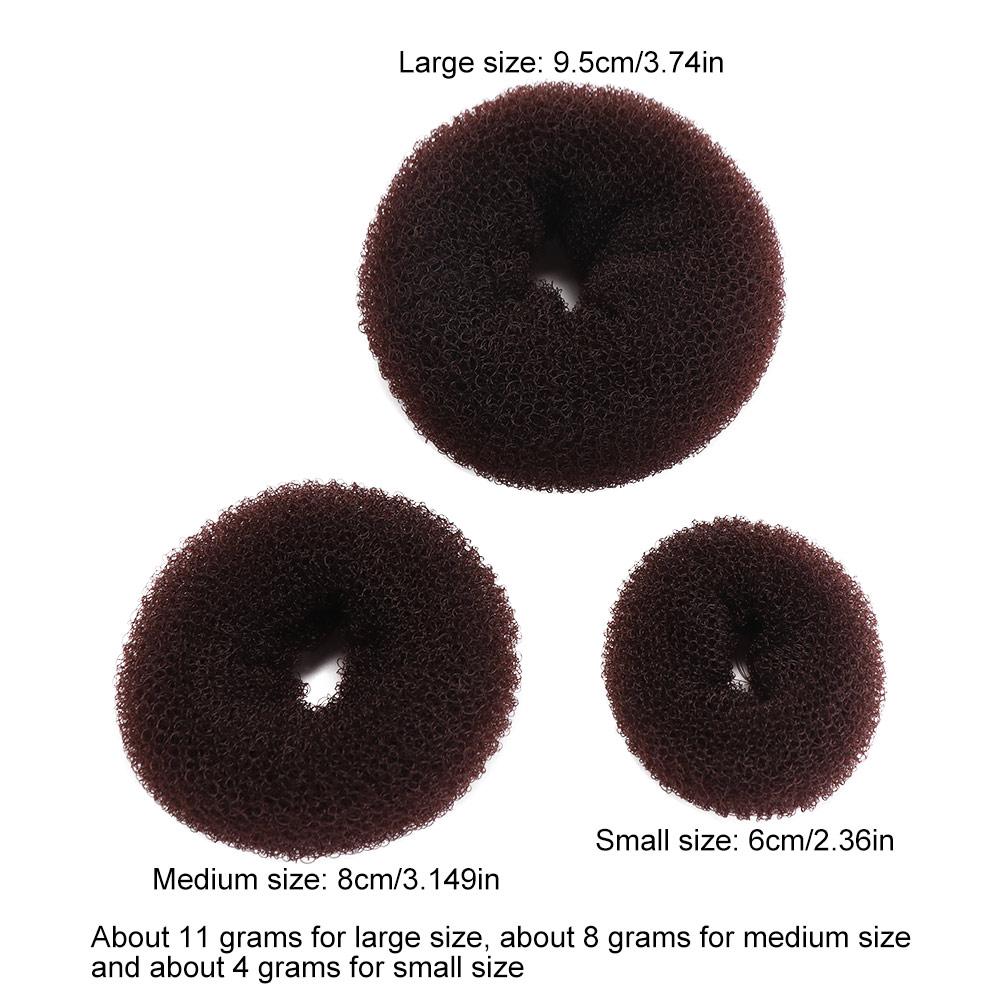 3Colors Hair Bun Maker Hair Clip Easy Big Ring Hair Accessories Hair Bun Donut Girls Women