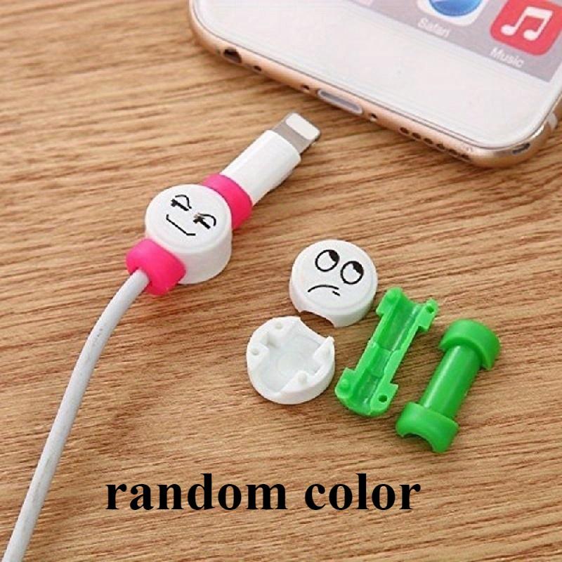 

Защитный чехол для кабеля с мультяшным выражением для наушников