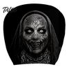Novelty Horror Style Auto Decor Funny Car Headrest Covers, Ghost Skull Print Cartoon Seat Accessories Protector, Universal Breathable Interior