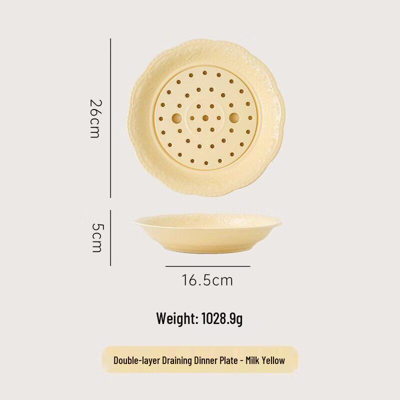 

Double-Layer Ceramic Dumpling Plate