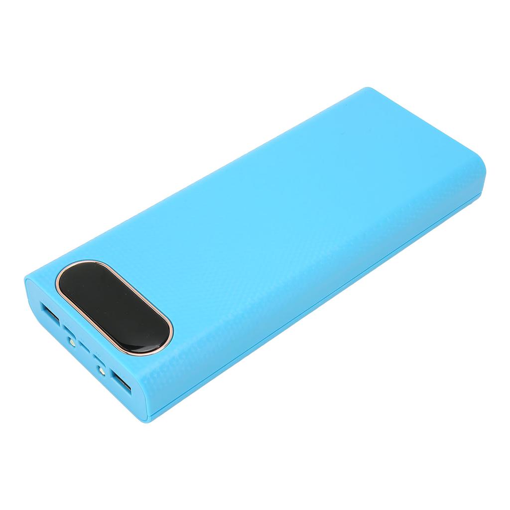 8x21700 Battery Box Welding Free Power Bank Box Kit DIY Battery Charger Outer Case with LCD Screen Blue