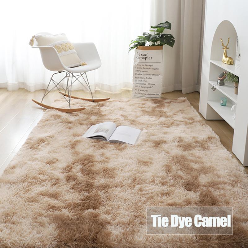 Tapete macio e felpudo para sala de estar, tapetes infantis grandes, bege, de pelúcia, para quarto, quarto de criança, berçário, decoração moderna para casa