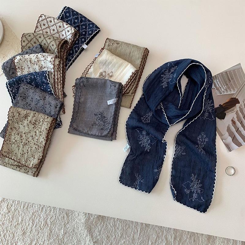 Early Spring Hot Selling New Slim Scarf High-end Versatile Retro Long Strip Neck Protection Multifunctional Fashionable Decoration