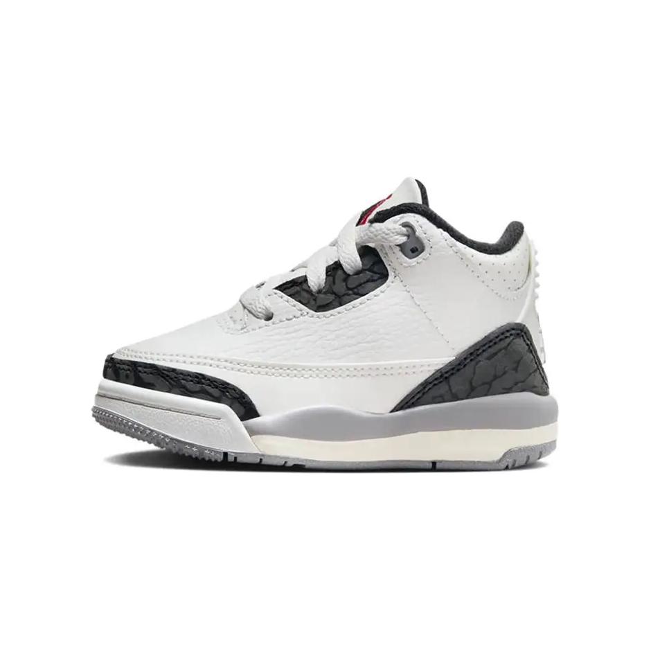 Air Jordan 3 Retro TD Cement Grey Baby Sneakers White Summit-White Fire-Red DM0968-106