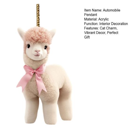Wisiorek samochodowy Akrylowy 2D Kolorowy Urok Alpaki Kota Dekoracja Samochodu Lekki Wiszący Ornament Pojazdu