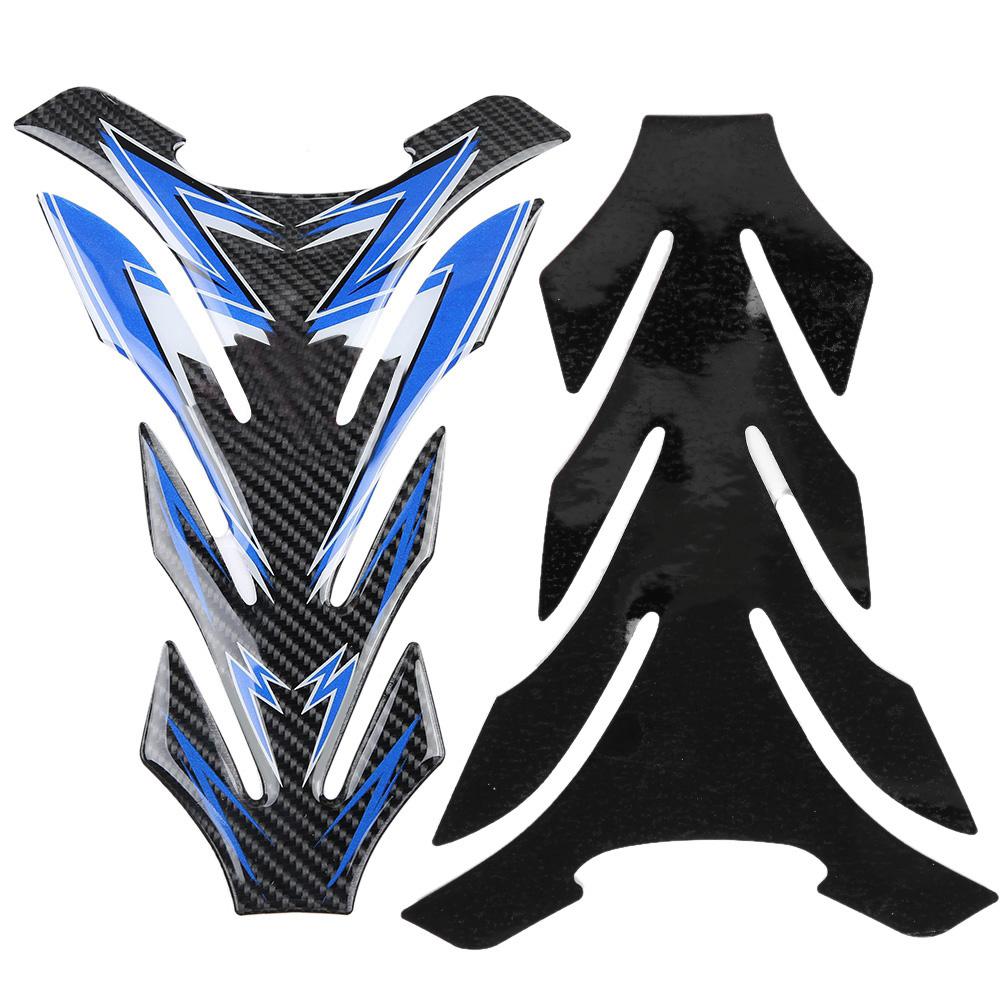 Skutečné uhlíkové vlákno Motocykl Palivo Olej Plynová Nádrž Podložka Chránič Nálepka Obtisk