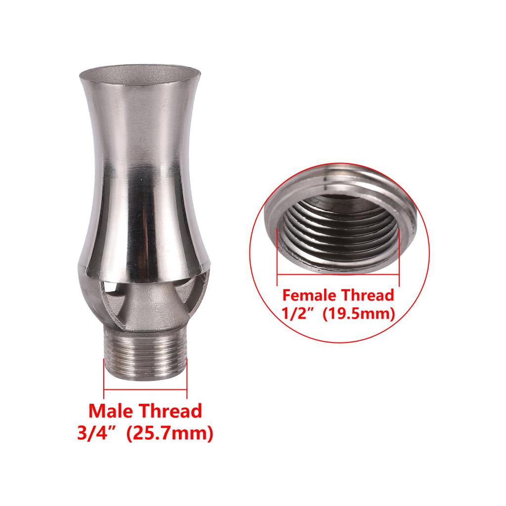 Stainless Steel/Brass Ornamental Fountain Nozzle Garden Park Square Water Pond Pool Landscape Water Spray Ice Tower Cedar Nozzle