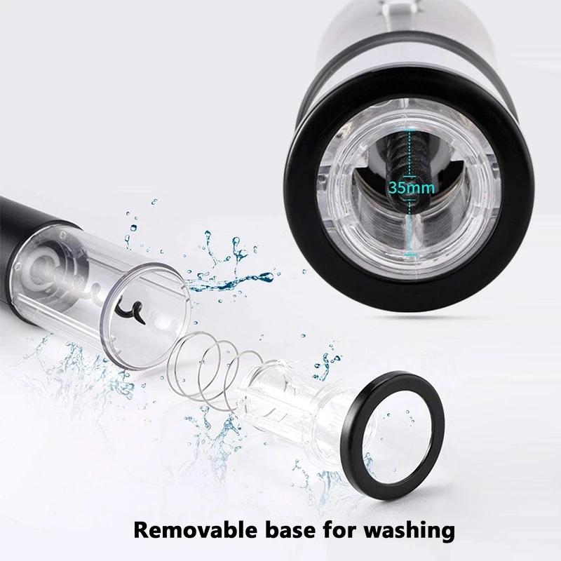 Deschizător electric de sticle de vin Dispozitiv de îndepărtare automat a tirbușonului Extractor de vin motorizat, alimentat cu baterii, cu deschizător de tăietor de folie blocabil