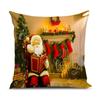 Decorative Printed Merry Christmas Theme Cushion Cover Xmas Decorations for Sofa Living Room Set of 5 12 X 12 Inch Multi