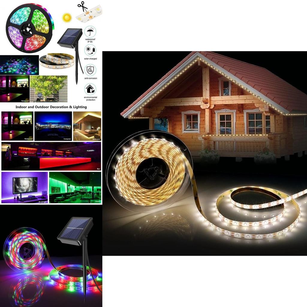 Waterproof Rgb Solar Led Light Strips For Courtyard And Home Decor 50000 Hours Life