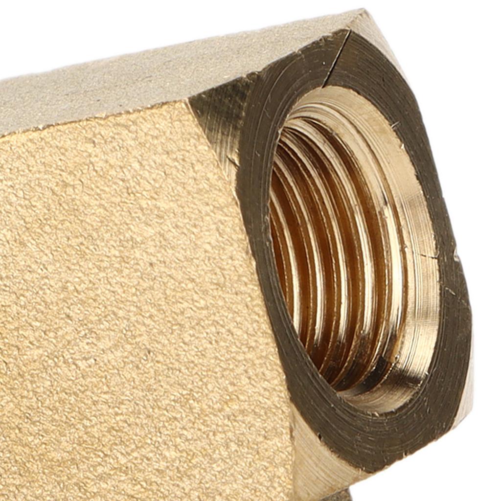 Solid Tee Brass Pipe Fitting 1000 PSI 1/8in NPt Male Thread AntiCorrosion for Automobile Modification