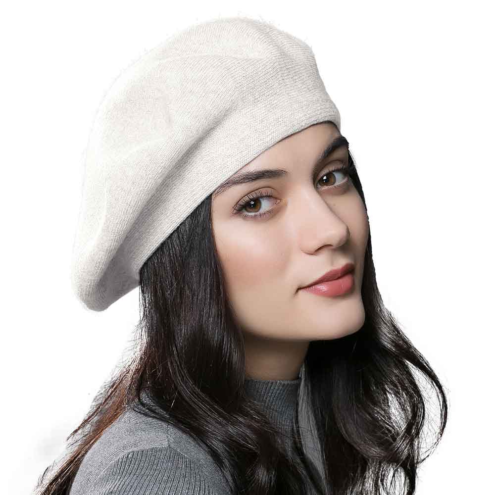 Womens Winter Beret Hat Knitted Beanie Cap Autumn Winter Hat French Classic Beret