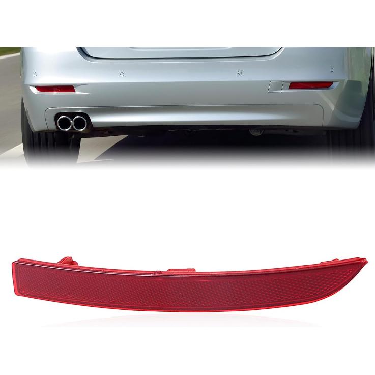 Rear Reflector Bumper 63147318555, Rear Driver Side Rear Bumper Reflector Tail Light, Compatible with BMW 5-Series F10/F18 Sedan 2014-2017 Facelift Rear Right