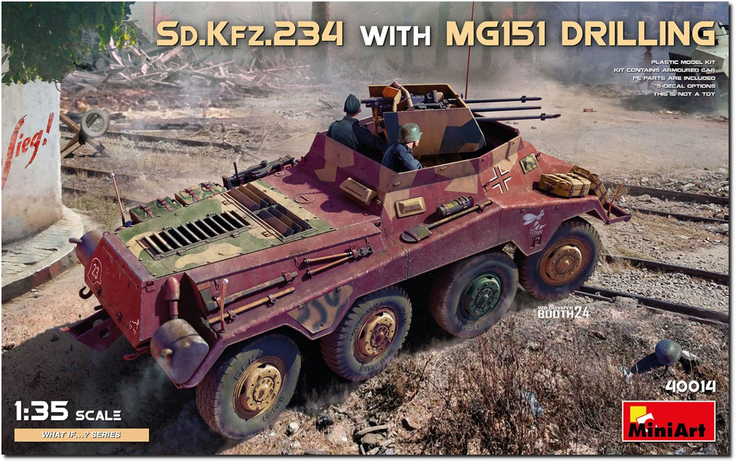 

Miniart Drilling Plastic Model MA40014 1/35 Sd.Kfz.234 w/MG151 (Combat Vehicle)