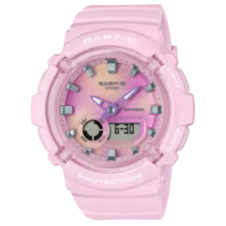 

CASIO BGA 280 100m Water Resistant Quartz Movement Resin Strap Watch Women s Watch Pink Watch Dial BGA-280TD-4A Pink Watch Dial