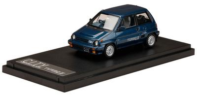 Hobby Japan MARK43 Schaal Honda City Turbo II Tonic Blue Metallic Afgewerkt Model PM43139BL 1/43