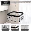 Aluminum Alloy Sock and Underwear Drying Rack with Clips for Balcony Hanging