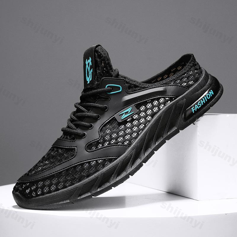 Fashion Fashion Men's Half Slippers Lightweight Running Shoes 2025 Summer Mesh Sneakers Breathable Casual Shoe Comfortable Men's Tennis