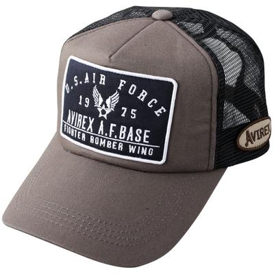 AVIREX US AIR FORCE Military Patch Embroidered Mesh Military American Casual Summer Baseball Cap with Logo Cap, Men's MA-1 Cap, (Free Size, A.F.BASE