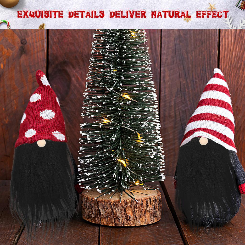 1Set DIY Gnome Beard Kit Wooden Balls Craft Supplies for Christmas Decor Gnome Making Dwarf Projects Holiday Party Accessories