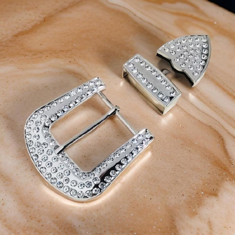 1pc/2pcs/3pcs Diamond Belt Buckle Elevates Look of Traditional Trousers and Costume Closure Belt Buckle Replacements