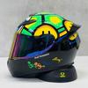 High-Definition Graphic Dynamic Dual R Full Face Motorcycle Helmet for Men Women City Commuting with Unique Artistic Designs
