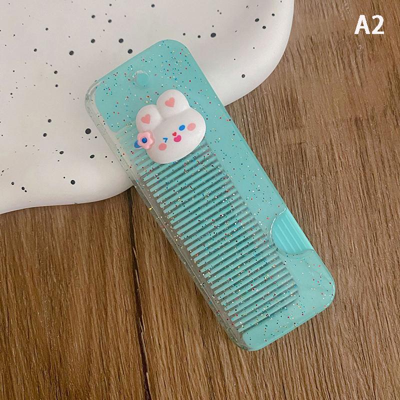 Cartoon Hair Comb Brush Foldable Massage Hair Comb Anti Static Hairdressing Styling Tool Women Portable Travel Women Gifts